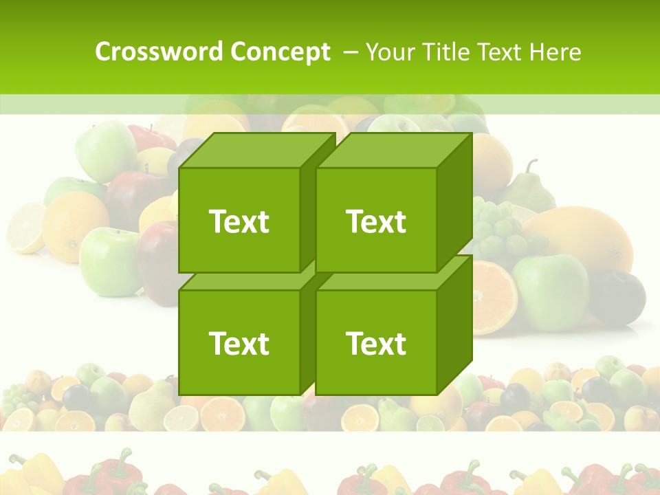 White Taste Ripe PowerPoint Template