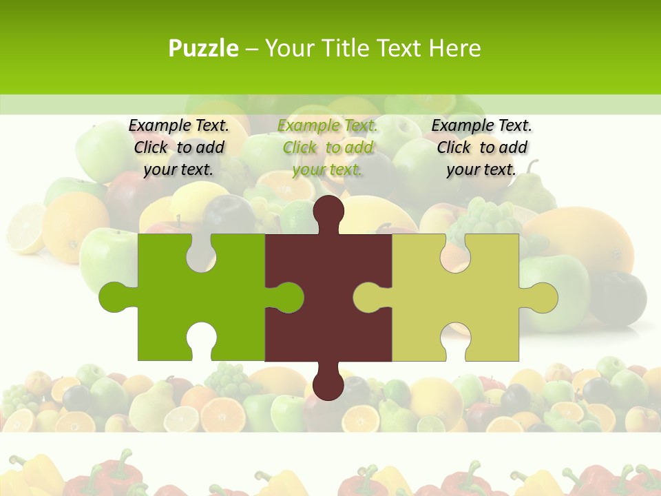 White Taste Ripe PowerPoint Template