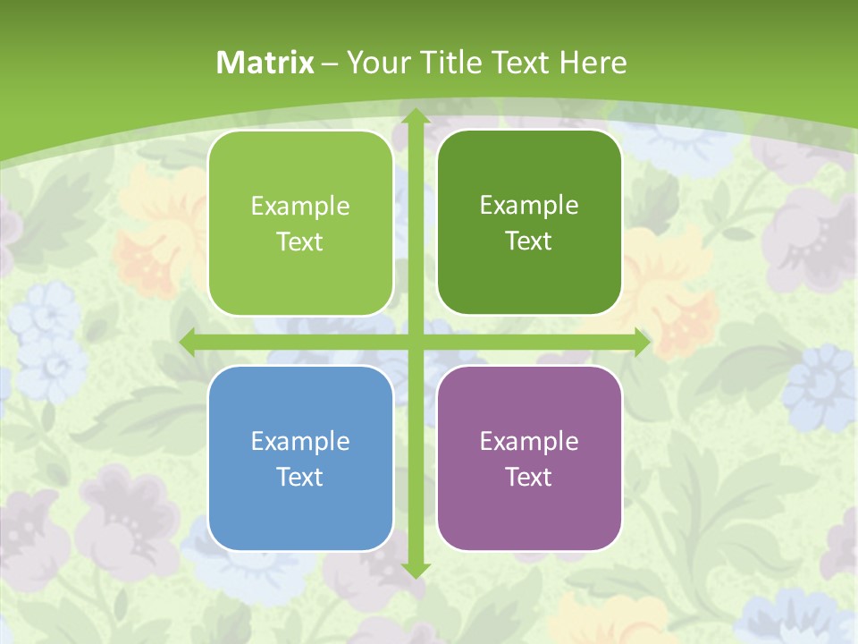 A Green Floral Powerpoint Presentation PowerPoint Template