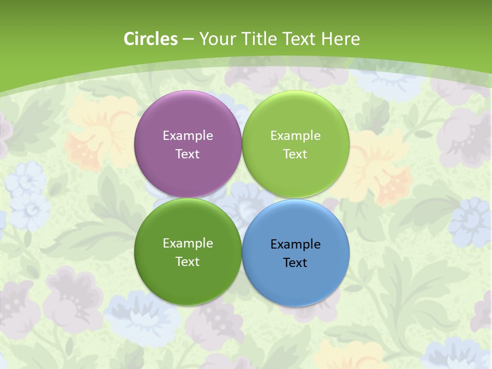 A Green Floral Powerpoint Presentation PowerPoint Template