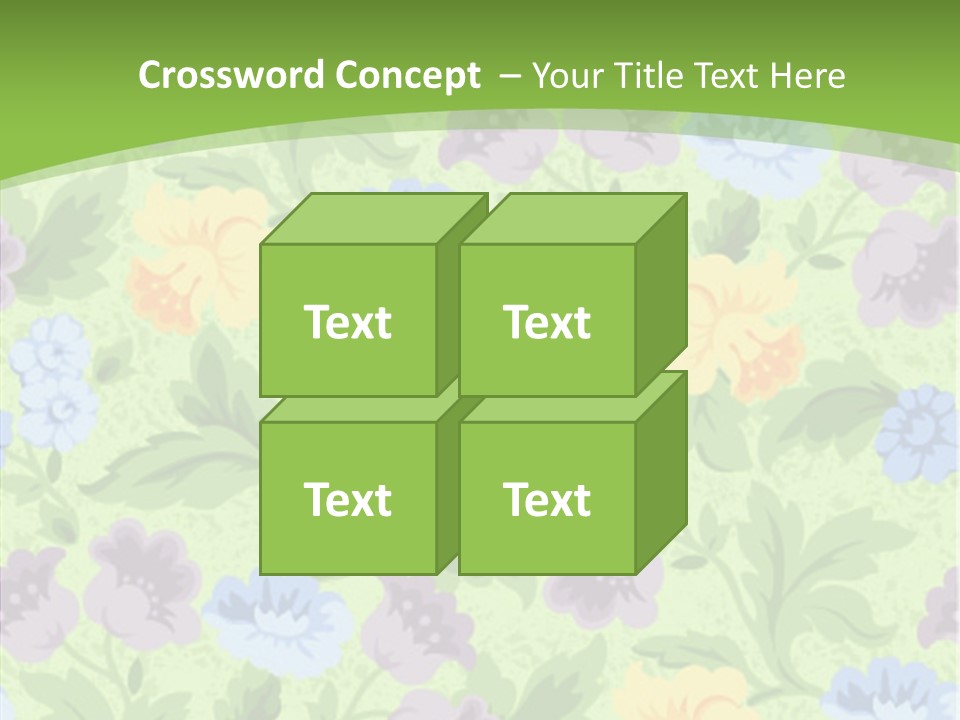 A Green Floral Powerpoint Presentation PowerPoint Template