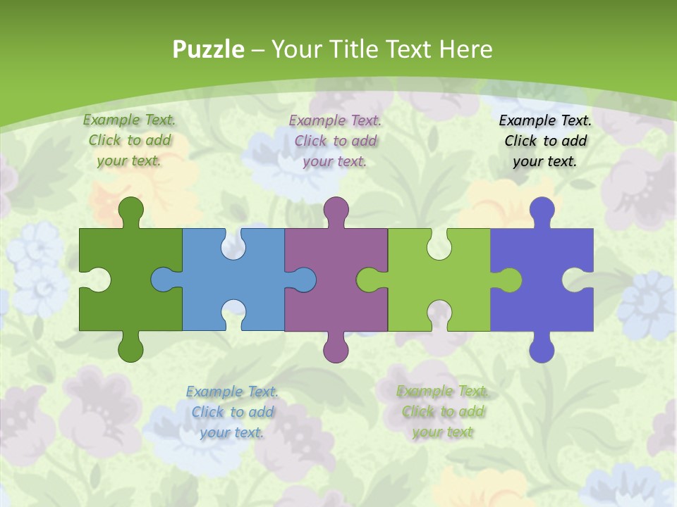 A Green Floral Powerpoint Presentation PowerPoint Template