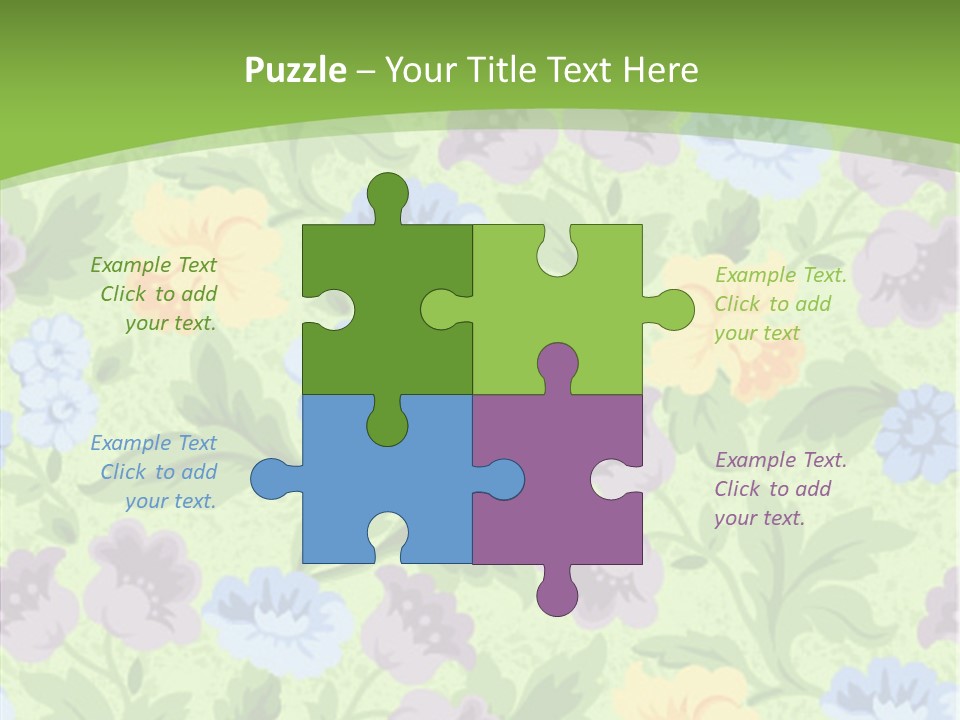 A Green Floral Powerpoint Presentation PowerPoint Template