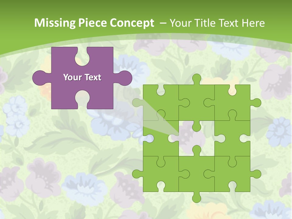 A Green Floral Powerpoint Presentation PowerPoint Template