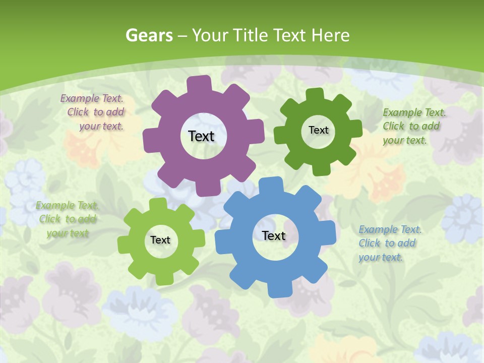 A Green Floral Powerpoint Presentation PowerPoint Template