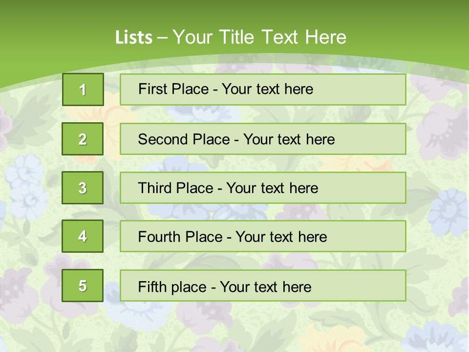 A Green Floral Powerpoint Presentation PowerPoint Template
