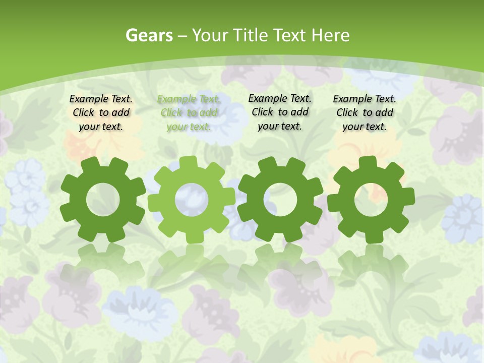 A Green Floral Powerpoint Presentation PowerPoint Template