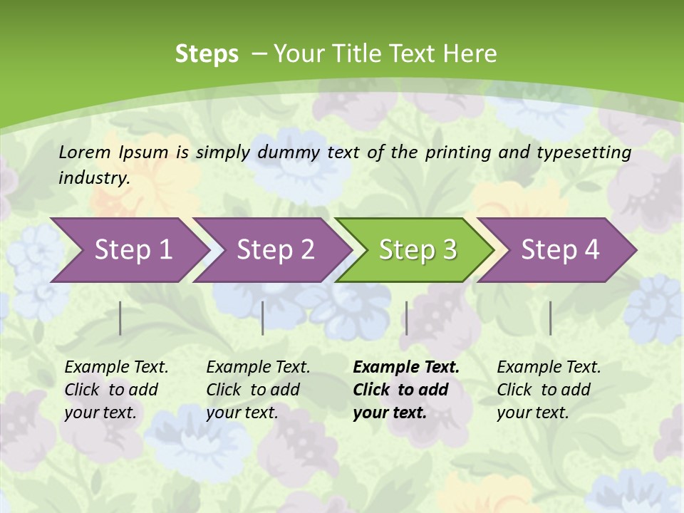 A Green Floral Powerpoint Presentation PowerPoint Template
