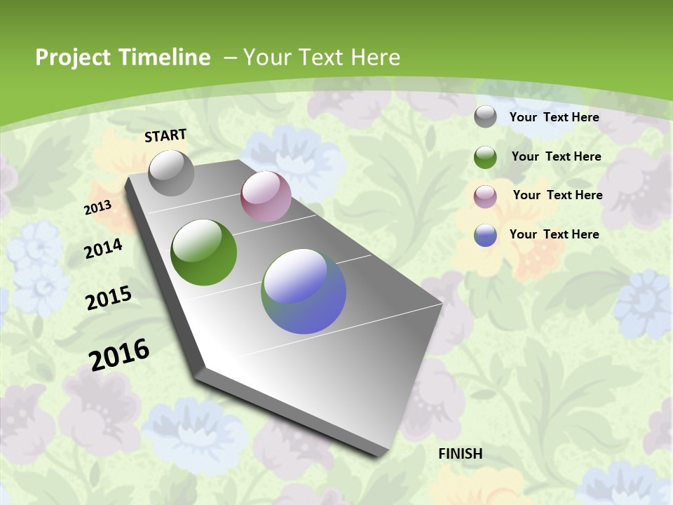 A Green Floral Powerpoint Presentation PowerPoint Template