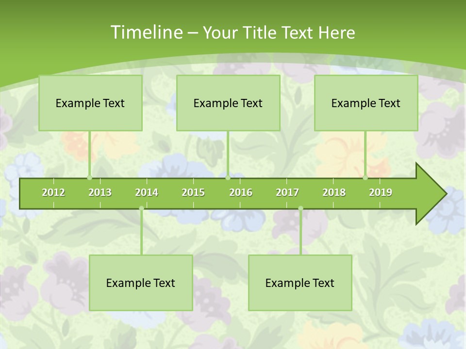 A Green Floral Powerpoint Presentation PowerPoint Template