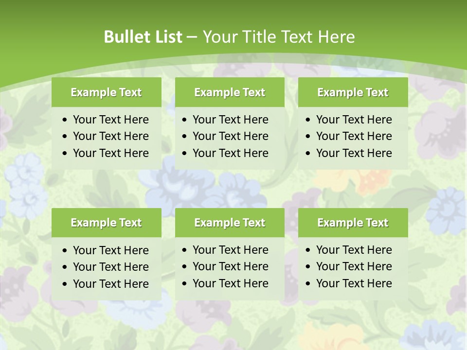 A Green Floral Powerpoint Presentation PowerPoint Template