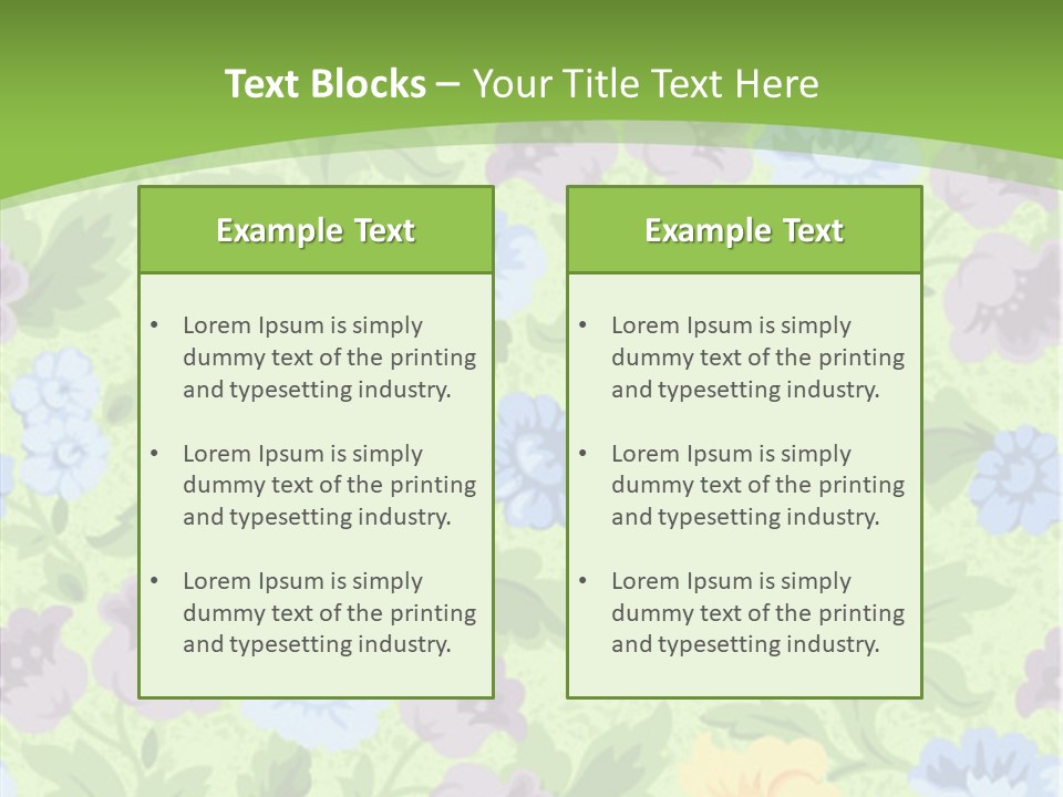 A Green Floral Powerpoint Presentation PowerPoint Template