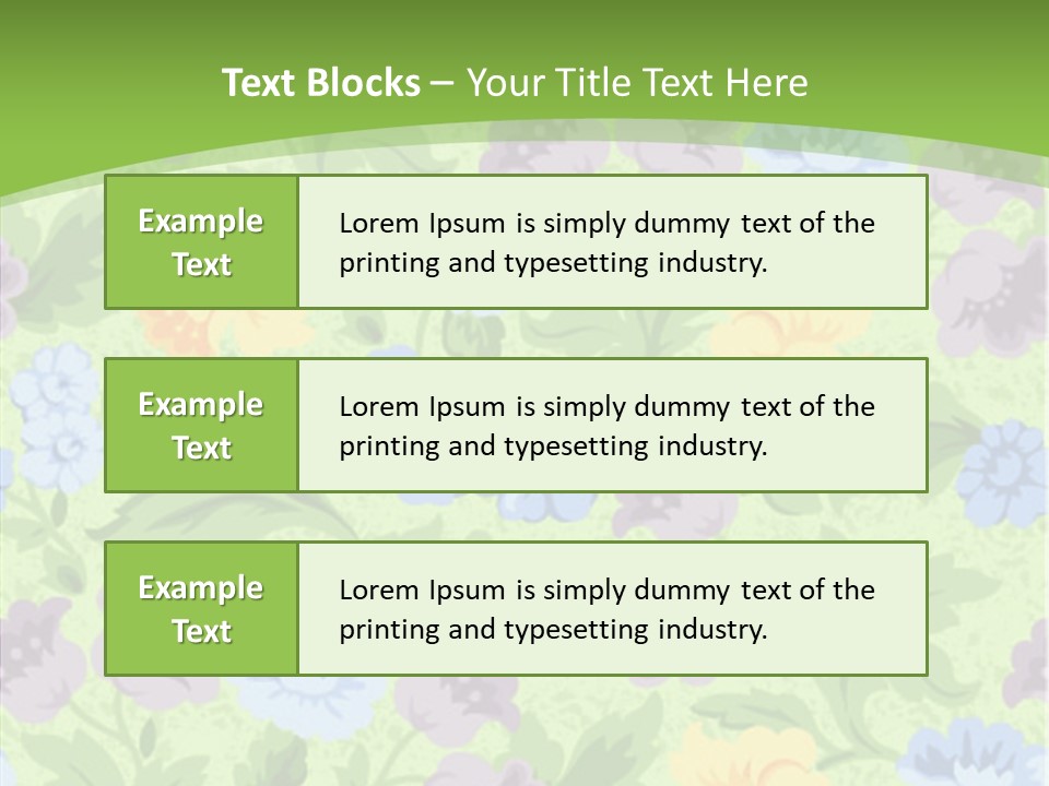 A Green Floral Powerpoint Presentation PowerPoint Template