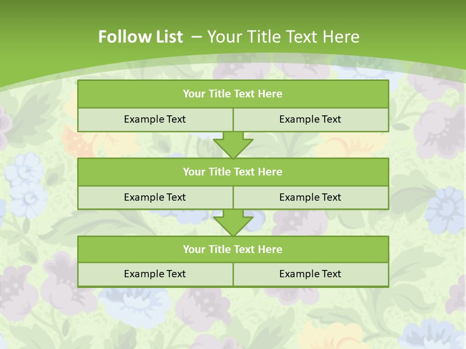 A Green Floral Powerpoint Presentation PowerPoint Template