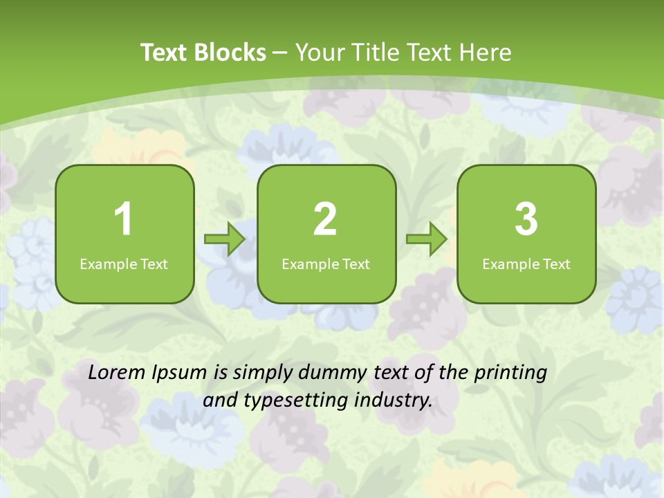 A Green Floral Powerpoint Presentation PowerPoint Template