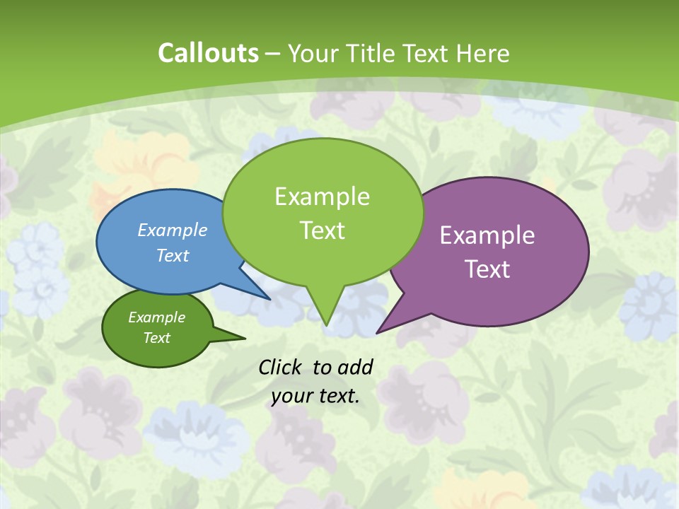 A Green Floral Powerpoint Presentation PowerPoint Template