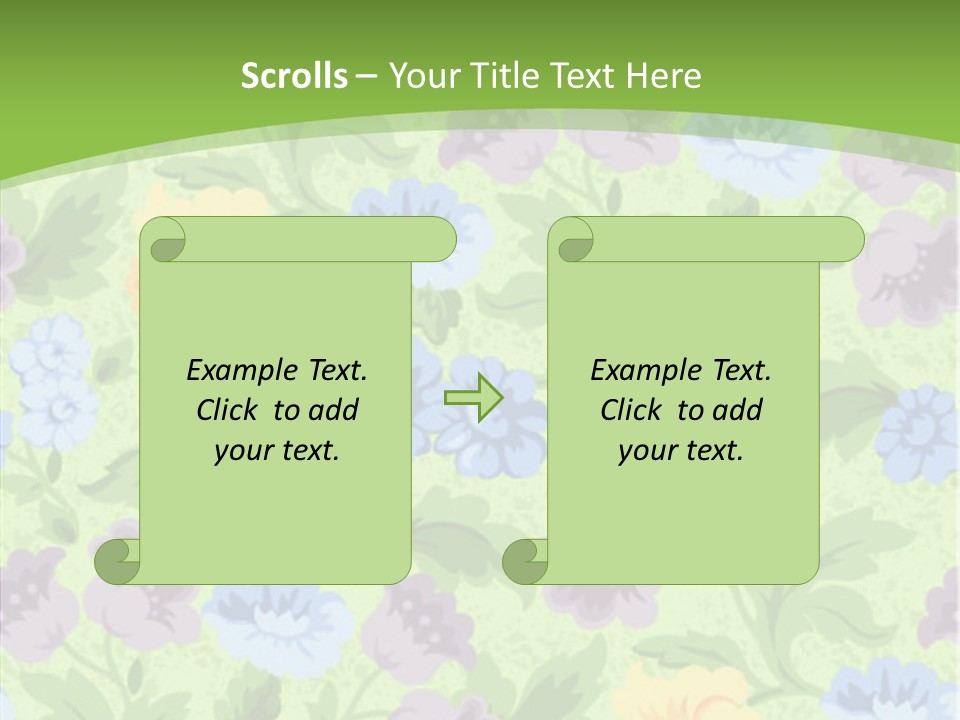 A Green Floral Powerpoint Presentation PowerPoint Template
