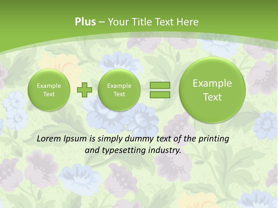 A Green Floral Powerpoint Presentation PowerPoint Template