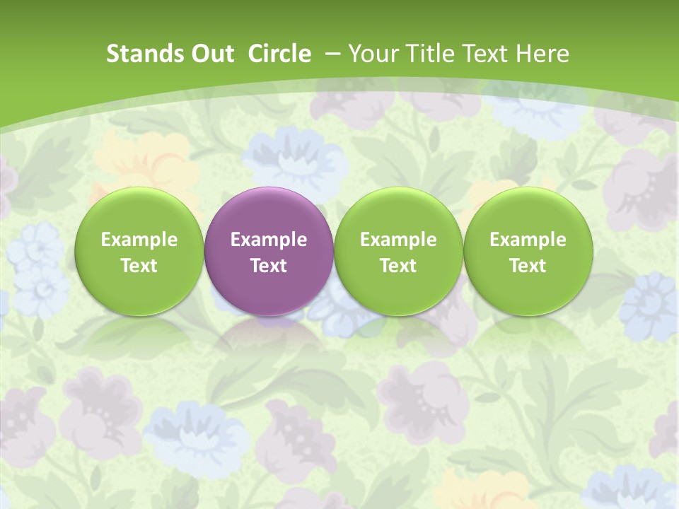 A Green Floral Powerpoint Presentation PowerPoint Template