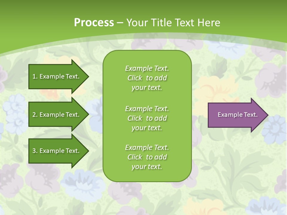 A Green Floral Powerpoint Presentation PowerPoint Template