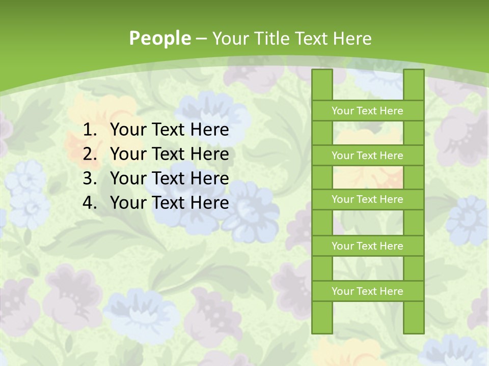 A Green Floral Powerpoint Presentation PowerPoint Template