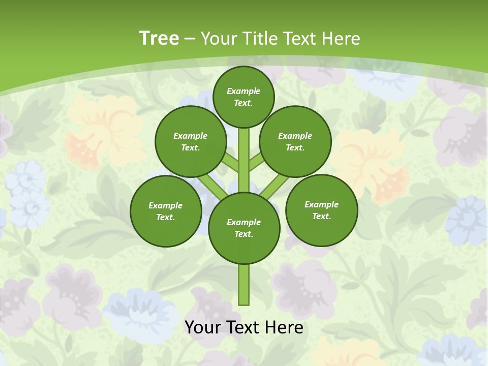 A Green Floral Powerpoint Presentation PowerPoint Template