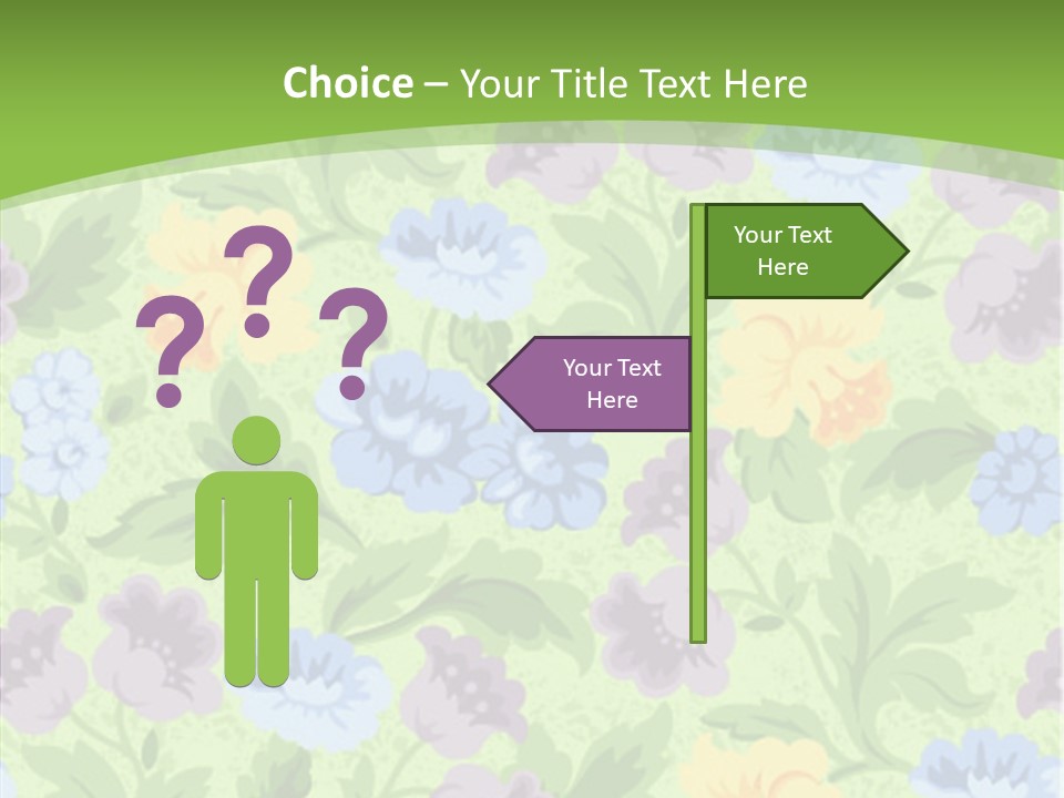 A Green Floral Powerpoint Presentation PowerPoint Template