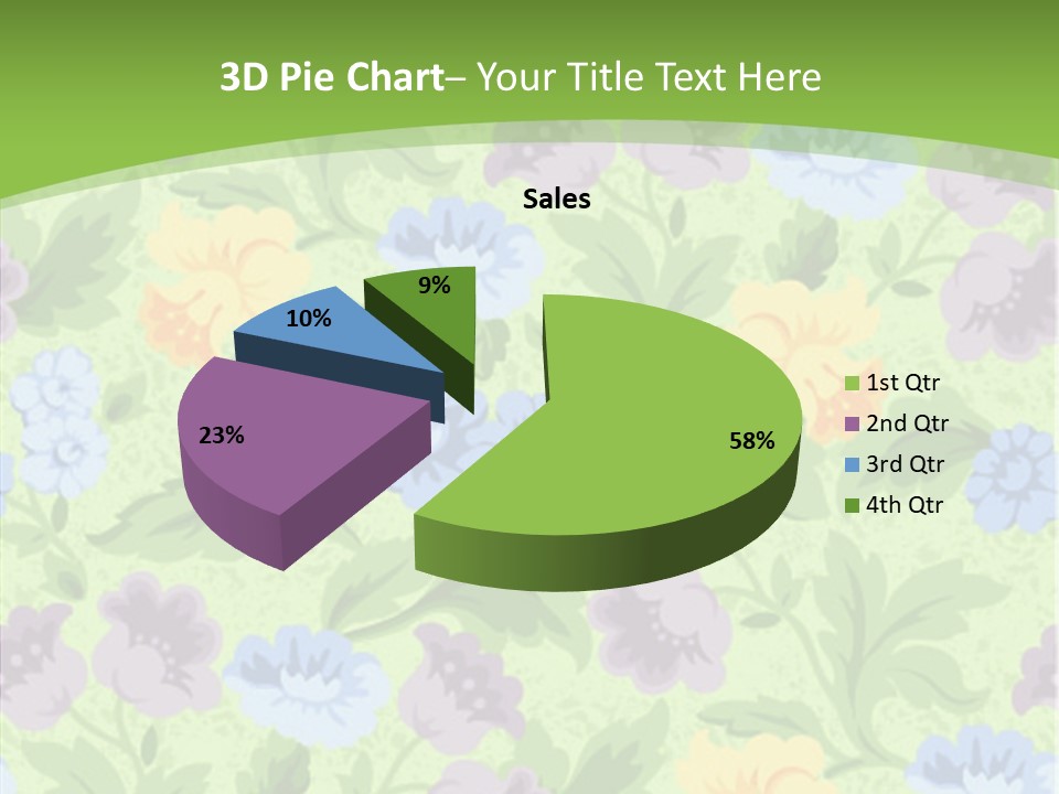 A Green Floral Powerpoint Presentation PowerPoint Template