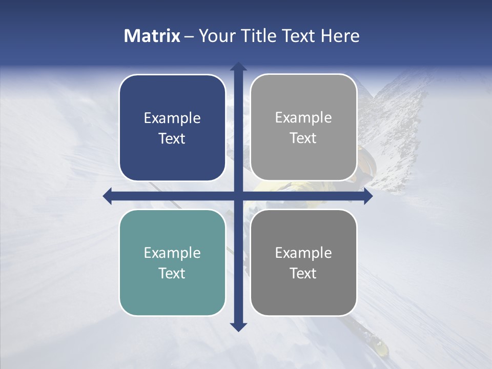 Competiting Skier Sliding PowerPoint Template