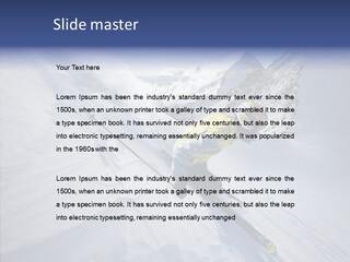 Competiting Skier Sliding PowerPoint Template
