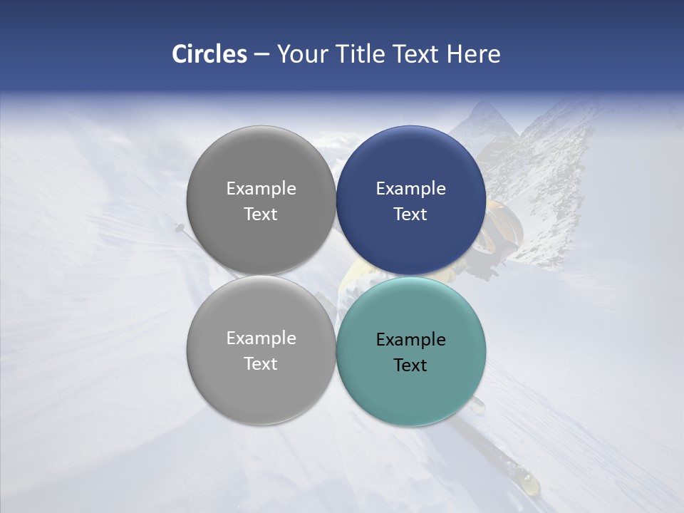 Competiting Skier Sliding PowerPoint Template