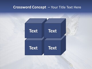 Competiting Skier Sliding PowerPoint Template