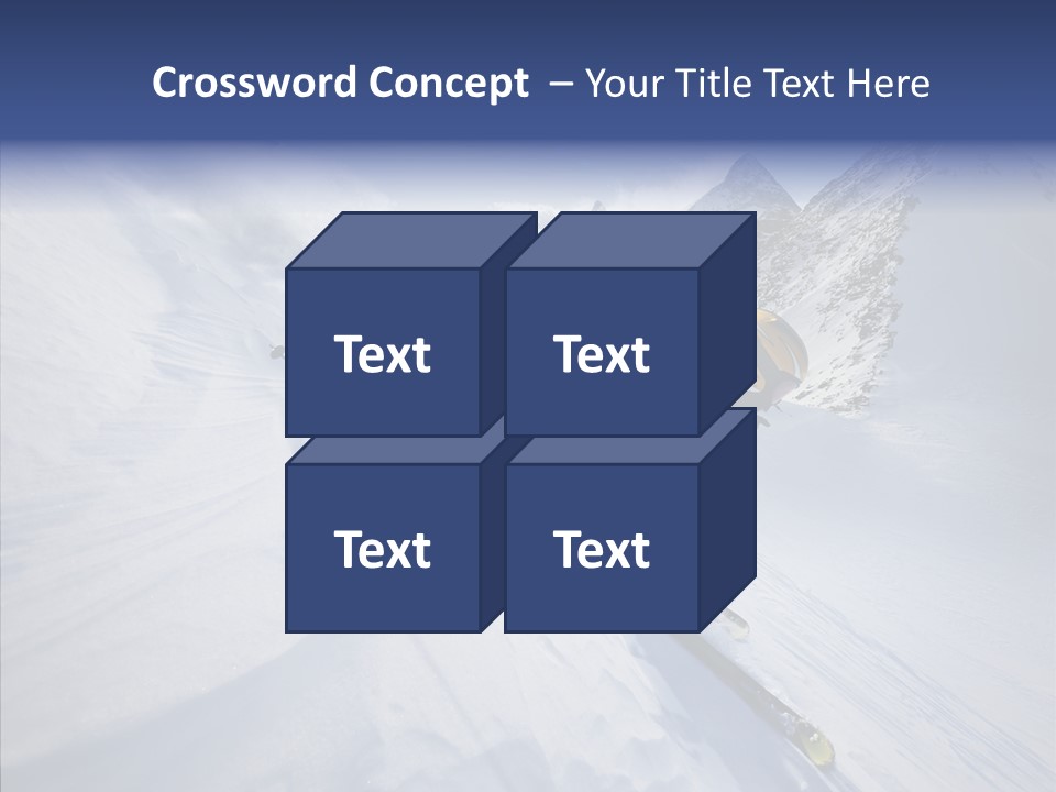 Competiting Skier Sliding PowerPoint Template