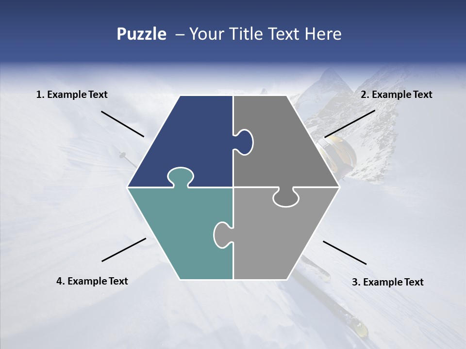 Competiting Skier Sliding PowerPoint Template