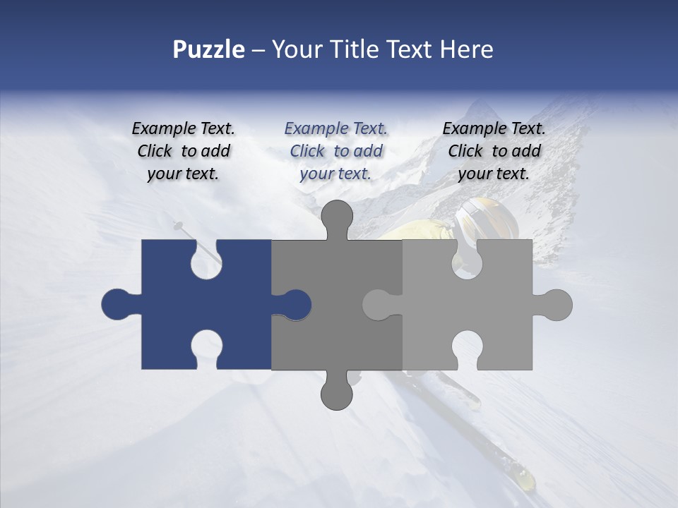 Competiting Skier Sliding PowerPoint Template