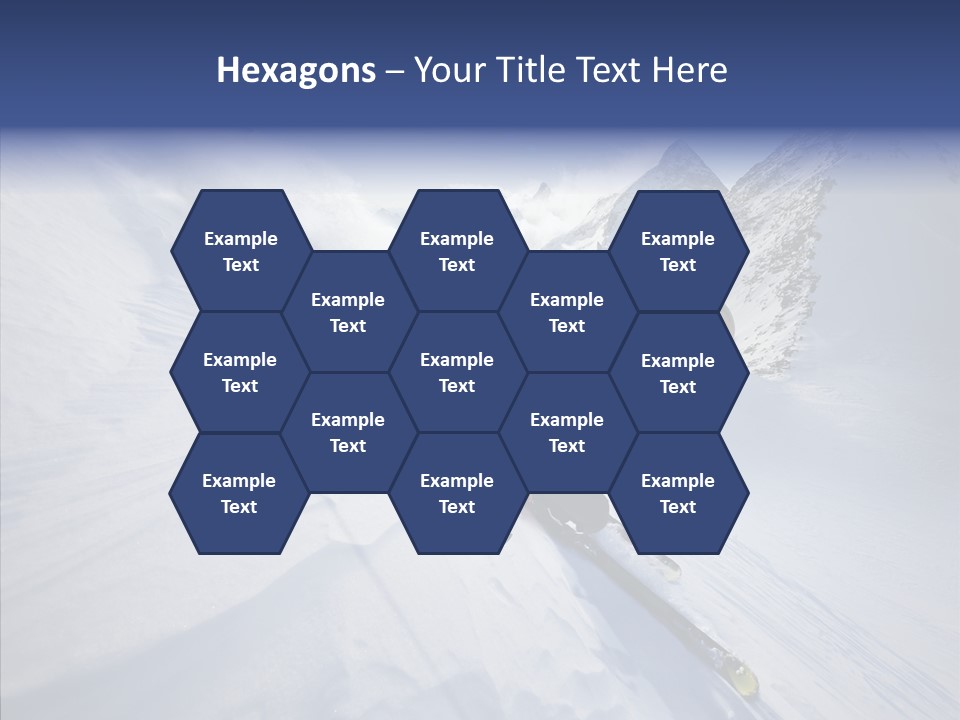 Competiting Skier Sliding PowerPoint Template