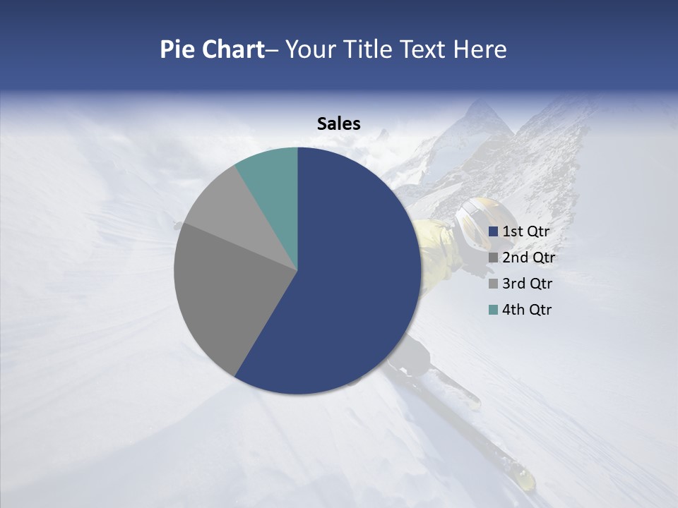 Competiting Skier Sliding PowerPoint Template