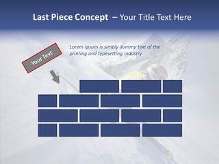 Competiting Skier Sliding PowerPoint Template