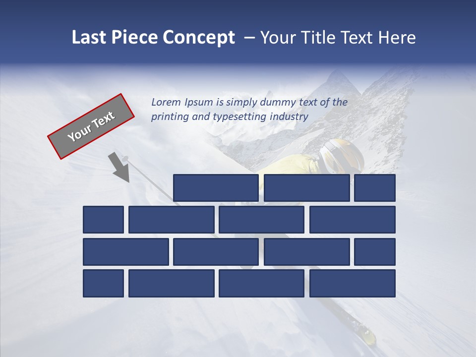 Competiting Skier Sliding PowerPoint Template