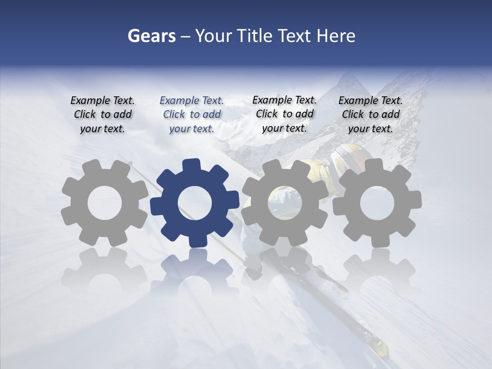 Competiting Skier Sliding PowerPoint Template