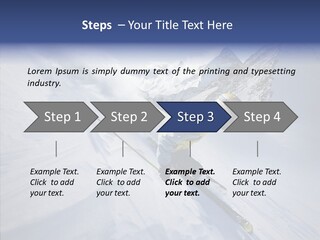 Competiting Skier Sliding PowerPoint Template