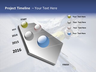 Competiting Skier Sliding PowerPoint Template