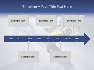 Competiting Skier Sliding PowerPoint Template