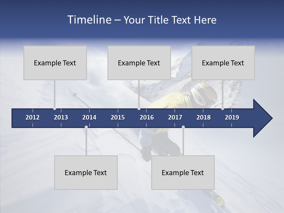 Competiting Skier Sliding PowerPoint Template