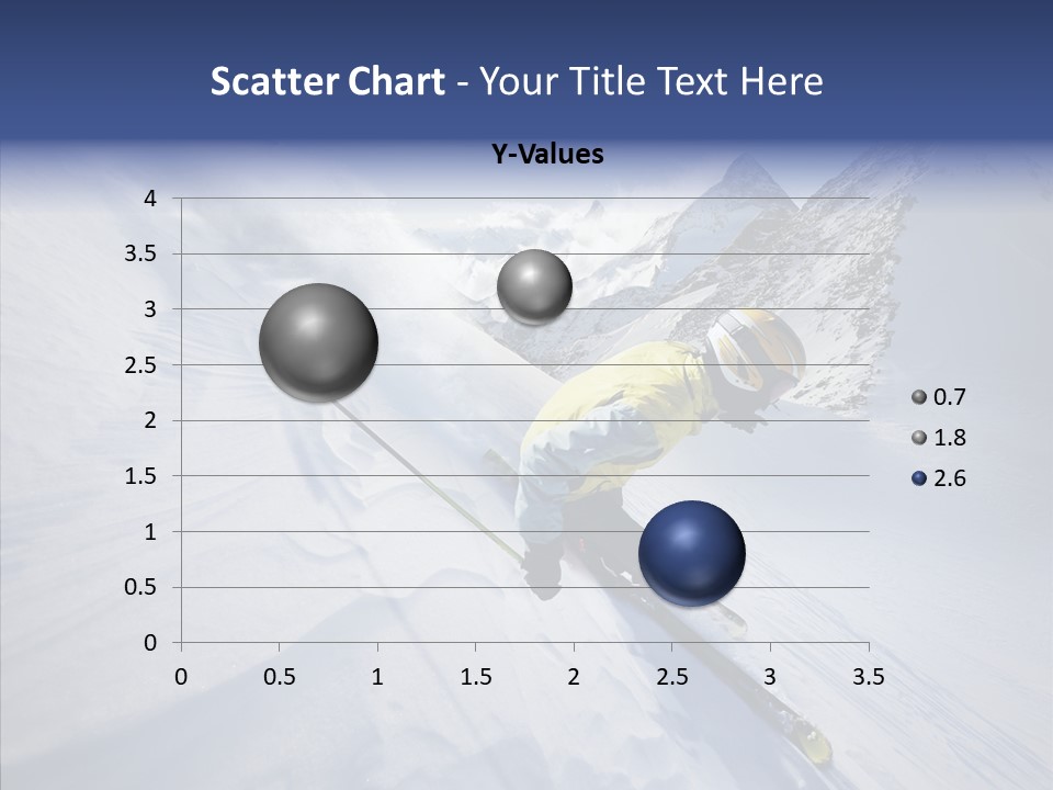 Competiting Skier Sliding PowerPoint Template