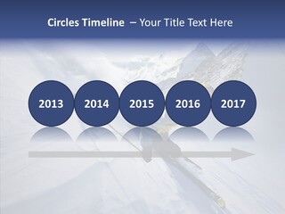 Competiting Skier Sliding PowerPoint Template