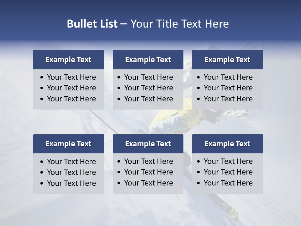 Competiting Skier Sliding PowerPoint Template