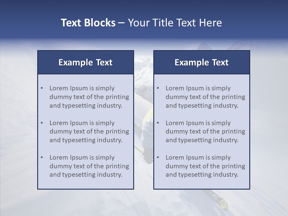 Competiting Skier Sliding PowerPoint Template