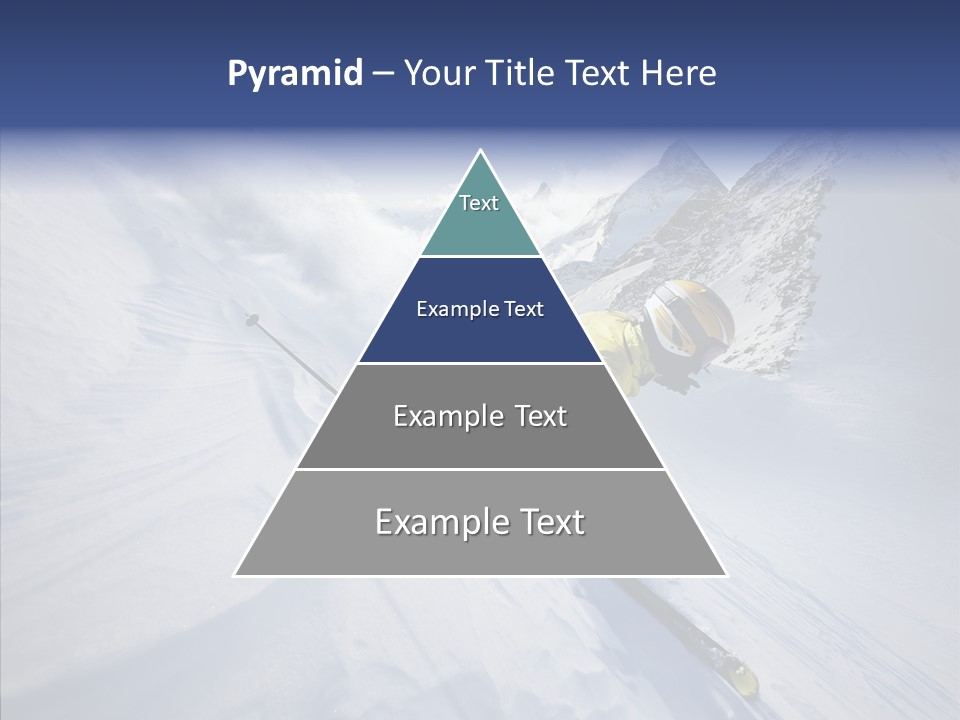 Competiting Skier Sliding PowerPoint Template