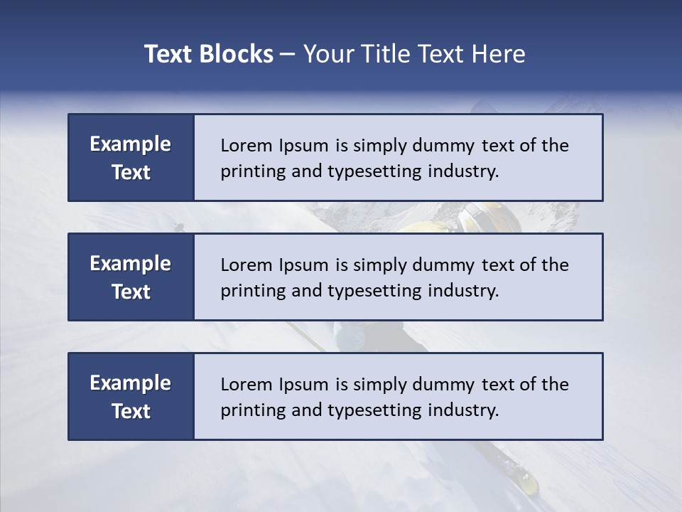 Competiting Skier Sliding PowerPoint Template